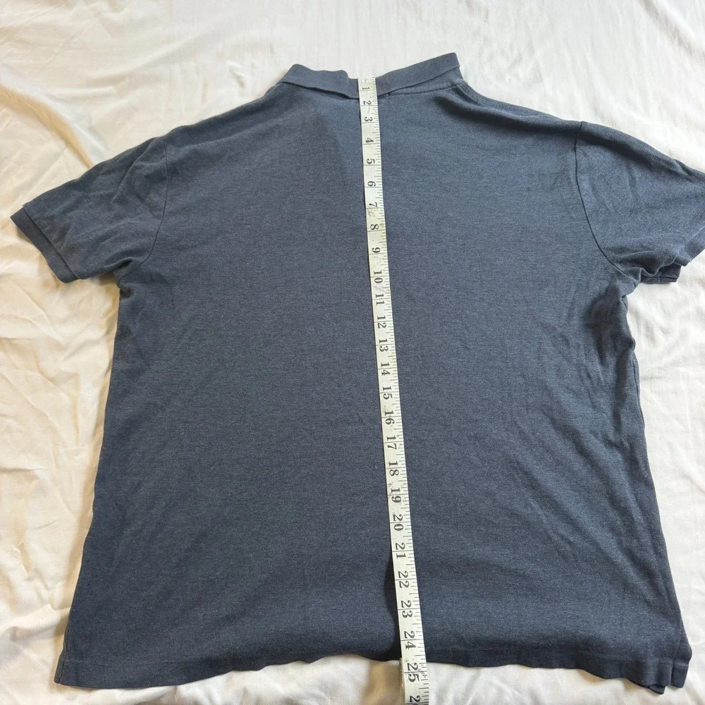Ralph Lauren Polo Shirt Youth Large Navy Custom Slim Fit Pony Short Sleeve